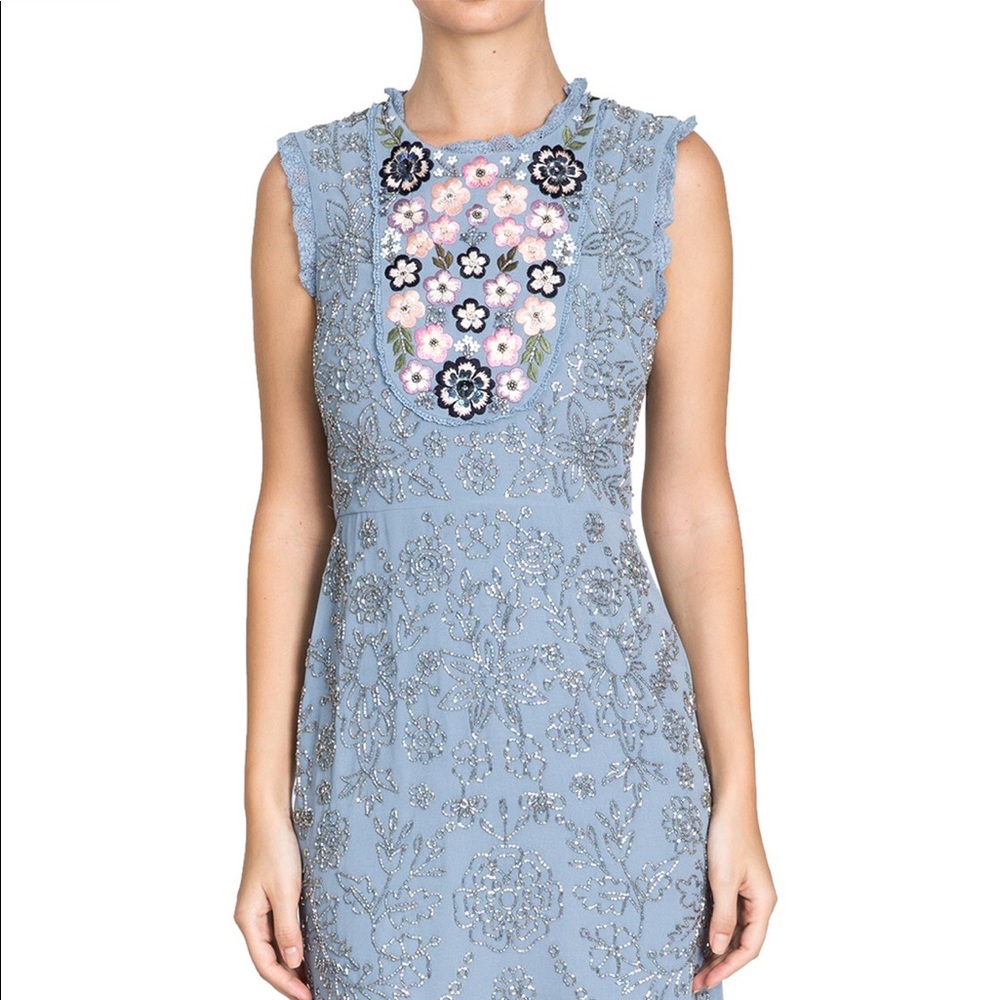 Needle & Thread Folk Bib A-Line Dress